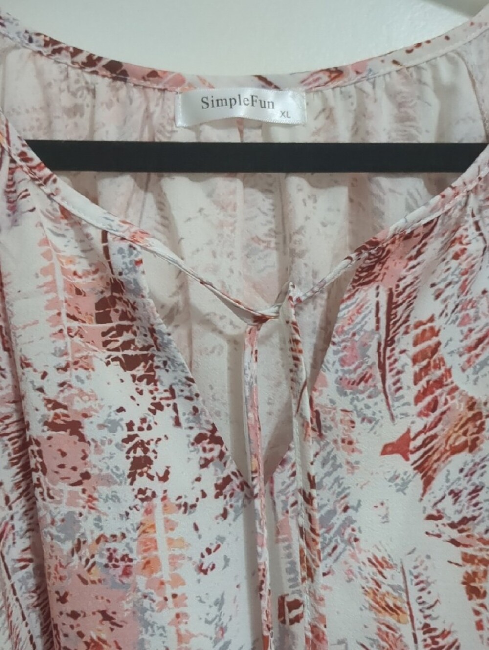 SIMPLE FUN - SIZE XL Flowy Ruffle-Sleeve Blouse - Picture 9 of 14